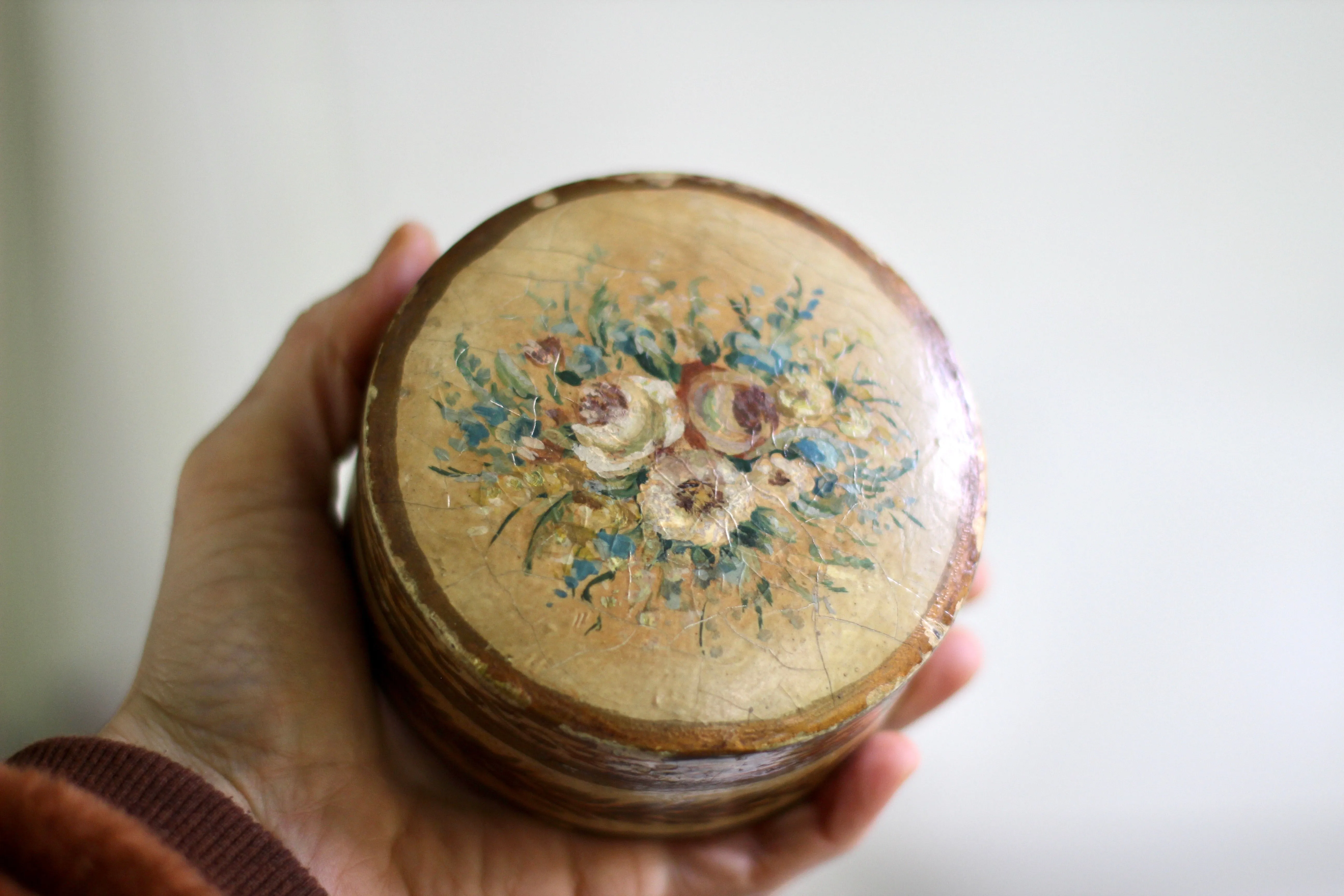 Vintage Floral Cardboard Box