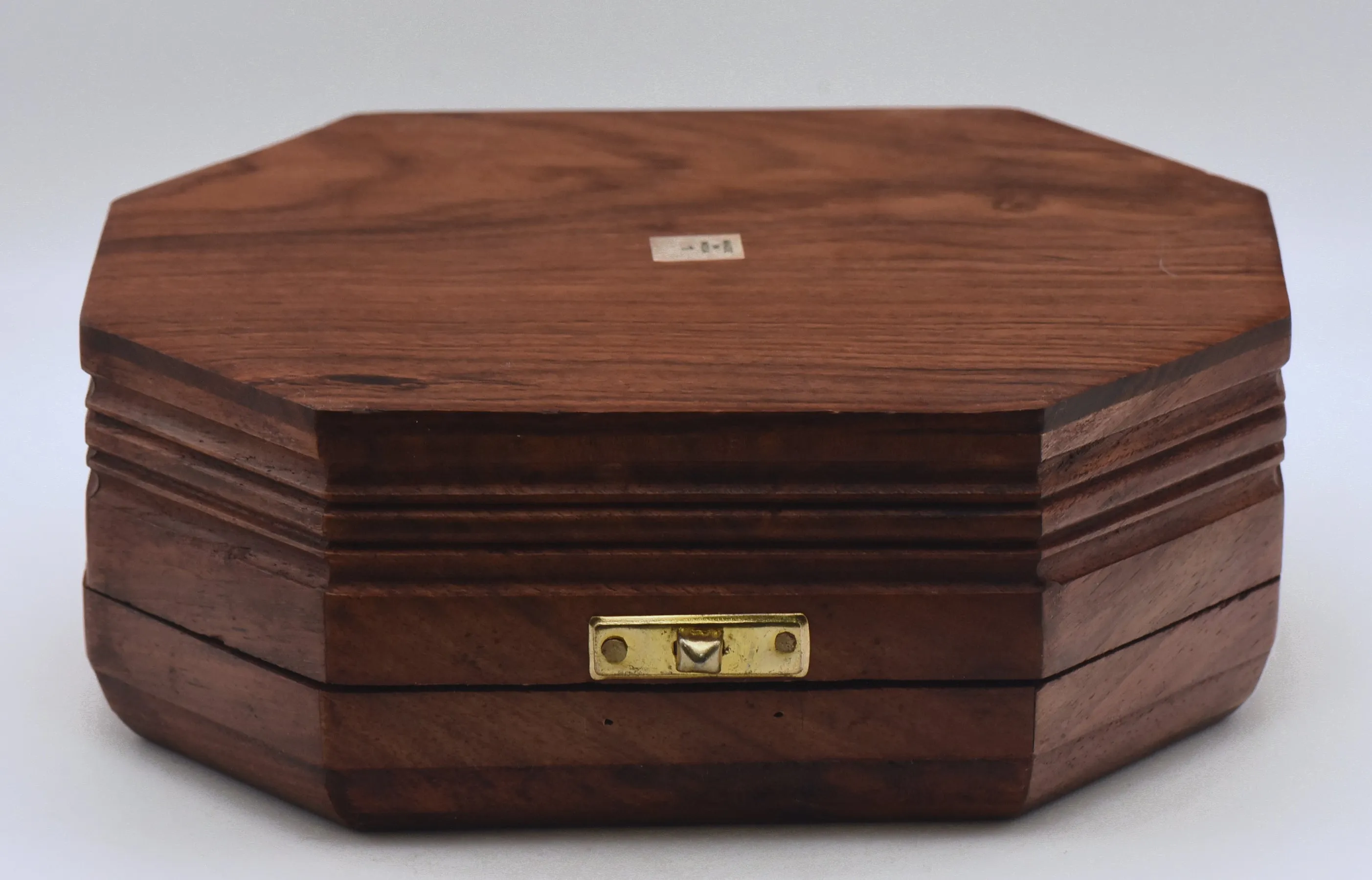 Vintage Wood and Brass Jewelry Box