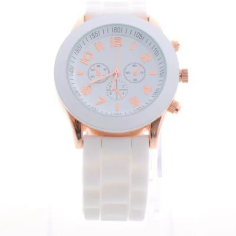 Women's Silicone Gel Ceramic Style Jelly Band Classic Watch