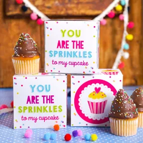 You Are The Sprinkles to my Cupcake Valentine Cupcake Box