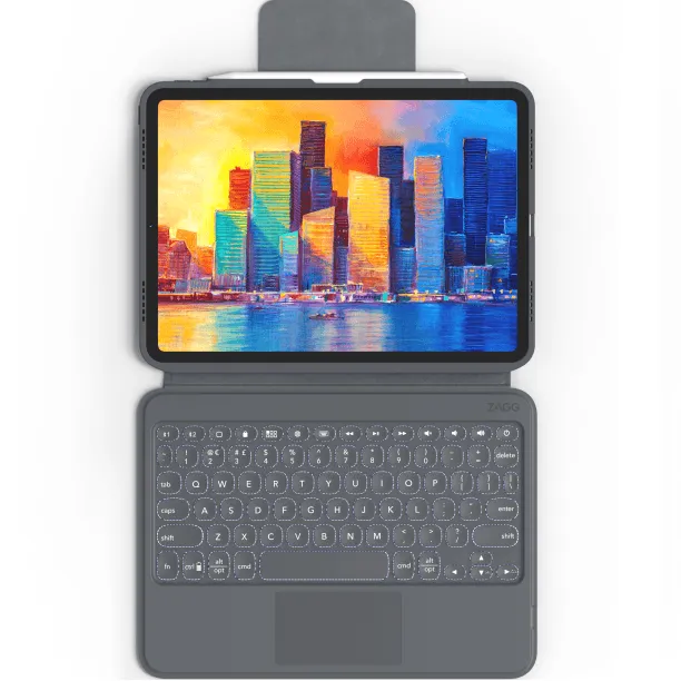 Zagg Pro Touch Trackpad Keyboard Detachable Case Folio iPad Air 11" 4th & Pro 3rd/2nd/1st