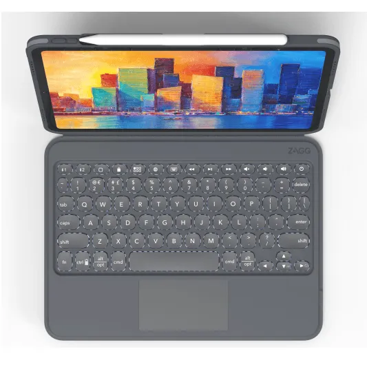 Zagg Pro Touch Trackpad Keyboard Detachable Case Folio iPad Air 11" 4th & Pro 3rd/2nd/1st