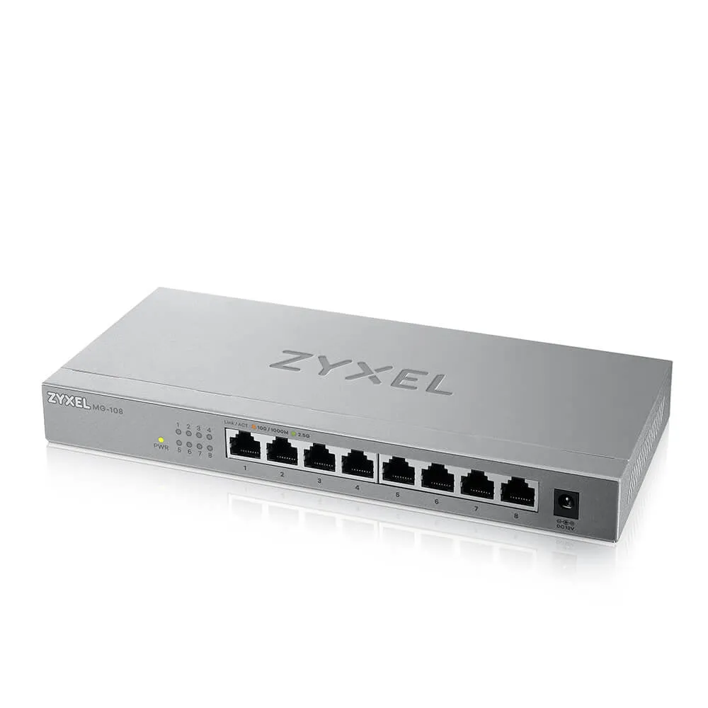 Zyxel Mg-108 - Switch - Unmanaged - 8 X 100/1000/2.5G Base-T - Desktop